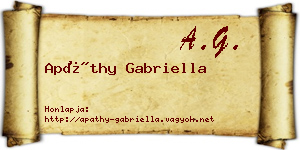 Apáthy Gabriella névjegykártya