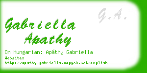 gabriella apathy business card